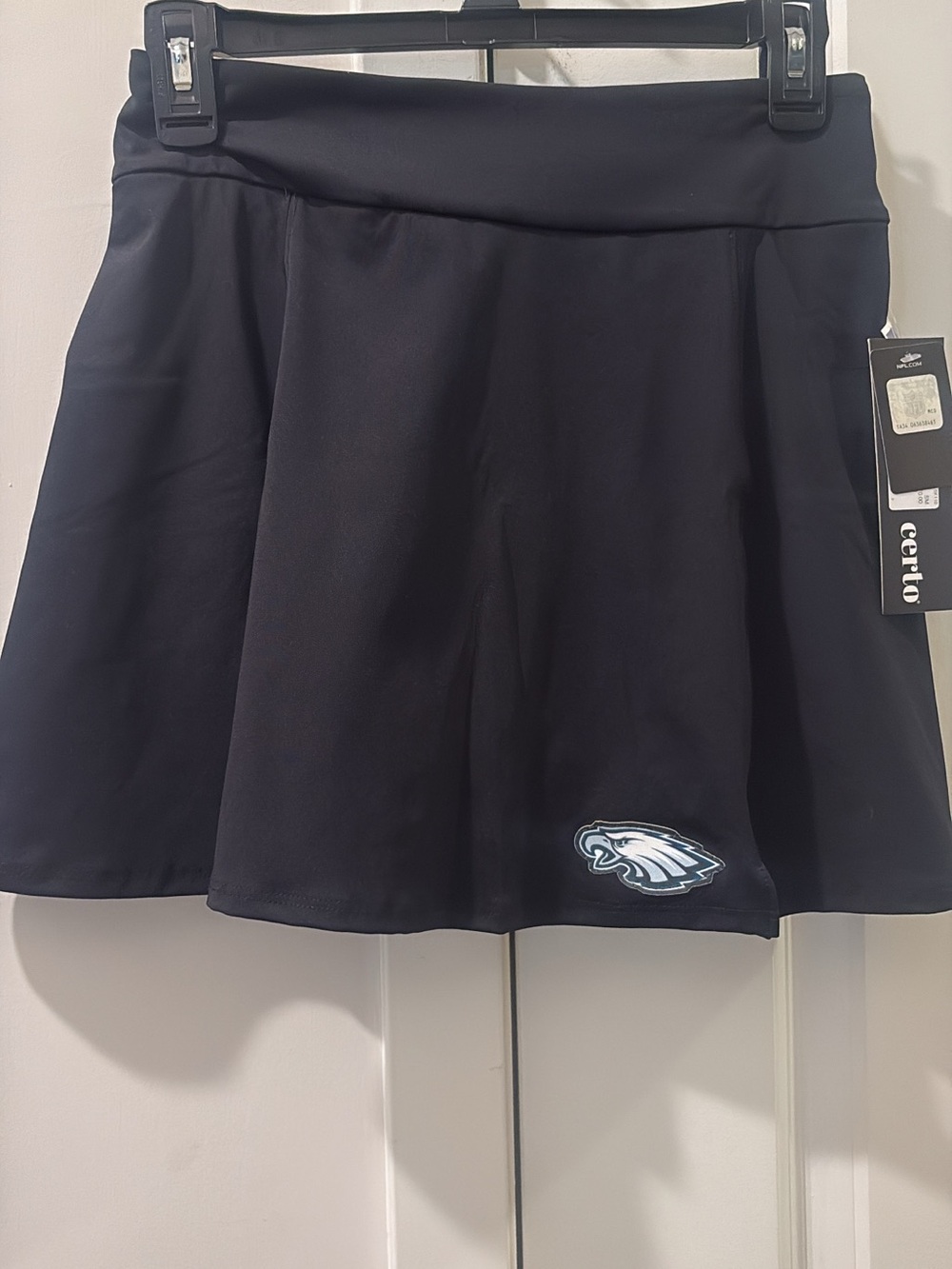 NFL Black Circle Skater Skirt with Philadelphia Eagles Logo
